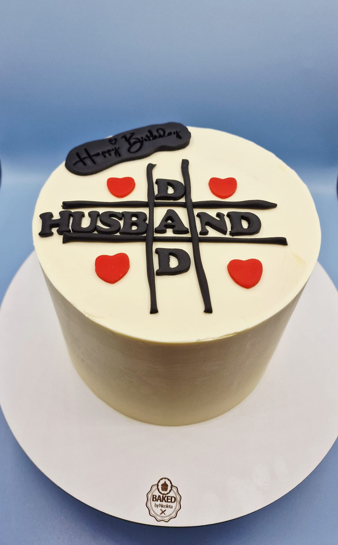 Bespoke custom celebration cake for Gentlemen & Milestones handcrafted by Nicoleta